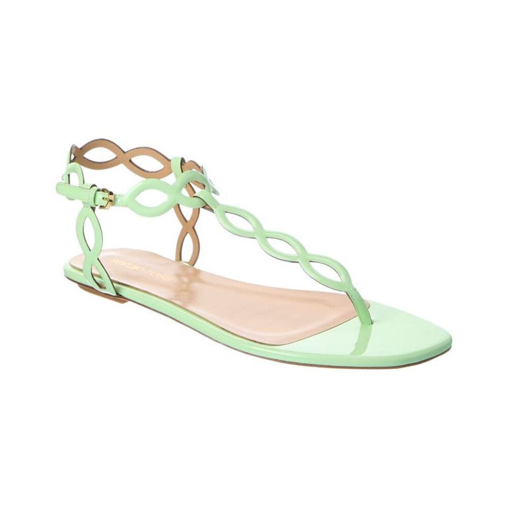 Sergio Rossi Mermaid Patent Sandal, Green